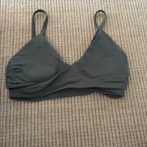dark green wrap lulu bra